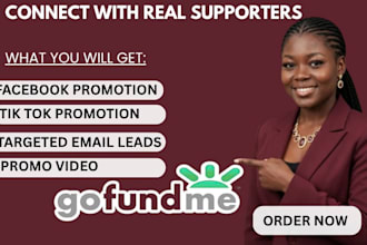promote your gofundme campaign to potential donors