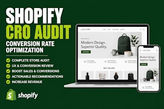 do shopify cro audit, shopify conversion rate optimization, shopify store audit