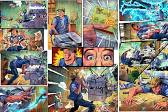 draw custom comic book pages and sequential illustration as a comic artist
