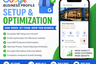 setup, optimize gmb and do google my business profile verification