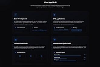 develop apis, backend systems, and database solutions