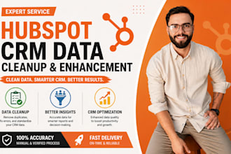 do hubspot crm data entry, data cleanup, zoho crm, salesforce crm