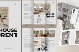 design real estate brochure canva template property listing flyer trifold exposé