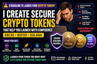 create erc20 bep20 solana crypto token with web3 wallet integration