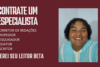 serei o leitor beta do seu original