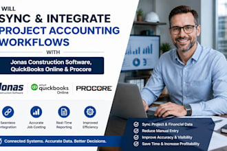 sync and integrate accounting workflows with jonas construction ,qb, and procore