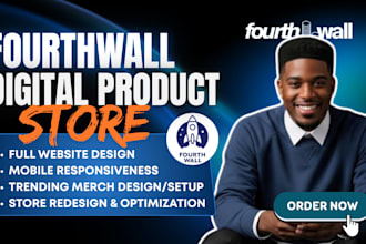 design fourthwall digital product store setup fourth wall shop redesign