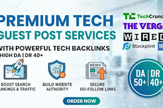provide premium tech guest post with powerful tech backlinks