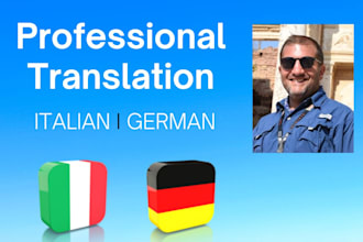 translate from italian to german or german to italian