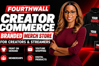 setup fourthwall merch store and website for creators and streamers