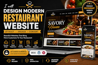 design restaurant website, cafe website, food website