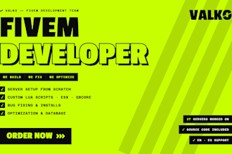 develop, set up and optimize your fivem roleplay server