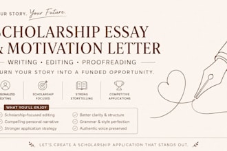 edit proofread scholarship essay personal statement, college motivation letter