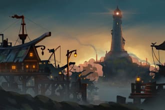 create cinematic environment concept art