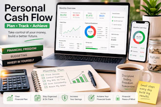 organize your personal finances, budget, cash flow