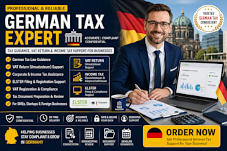 give general advice on german tax laws, corporate income tax and vat return