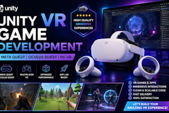 develop unity VR games and meta quest oculus quest VR apps