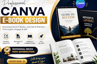 design a professional canva ebook, workbook and PDF