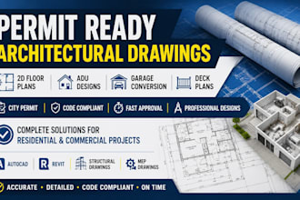 review, draft 2d floor plans, permit drawings, architectural and house plans