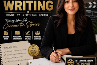 write a professional movie screenplay and film script