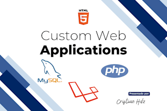 build a custom website in PHP laravel and database