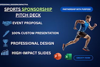 design a professional sports sponsorship pitch deck presentation