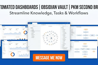 build an automated dashboard, obsidian vault, pkm second brain and workflows