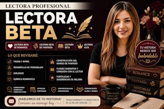 seré lector beta de romance, lector beta de fantasía, lector alfa, lector beta