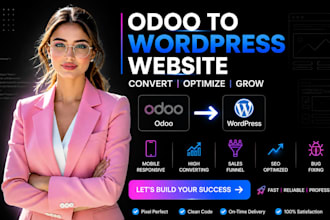 develop build migrate clone odoo website to wordpress website membership seo