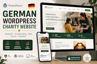 do german wordpress landing page nonprofit crowdfunding charity donation website