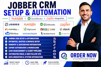 setup jobber estimate invoice hubspot automation quickbooks zapier integration