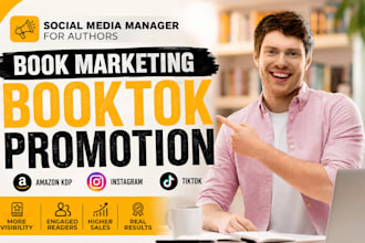 booktok promotion, book marketing, ebook marketing, author social media manager
