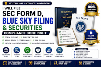 file sec form d, blue sky filing, reg d compliance and securities filing