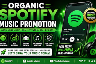 do organic spotify music promotion and apple music promotion