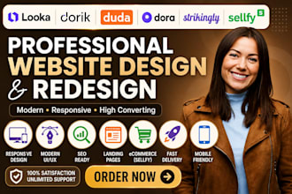 looka website design dorik duda website dora website strikingly sellfy website