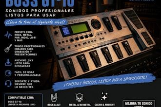 crearé presets de guitarra personalizados para boss gt10