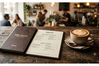 engineer cafe menu digital canva editable menu resturant menu