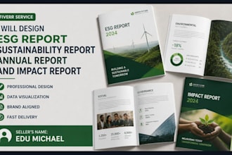 design esg report sustainability report annual report and impact report