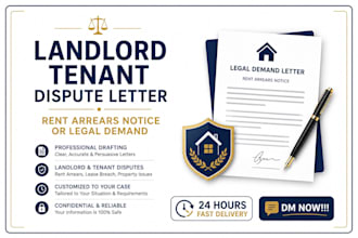 draft a landlord tenant dispute letter rent arrears notice or legal demand