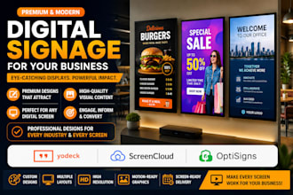 create premium digital signage for business with yodeck screencloud optisigns