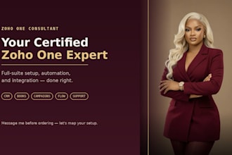 be your zoho one consultant, zoho one expert