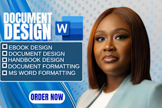 design professional document format, ebooks, handbook and workbook