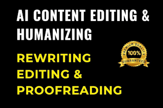 edit and humanize ai content, ai content editing services