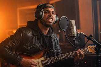be your male singer in english portuguese spanish german french for any genre