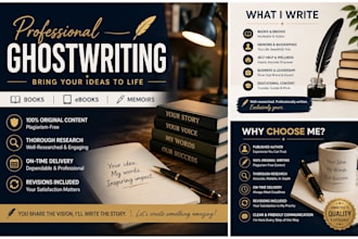 ghostwrite a professional book, ebook, content, articles