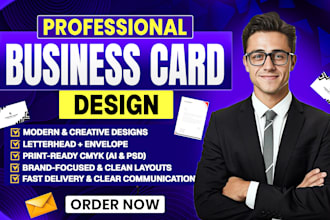 design professional business card, letterhead and stationery design