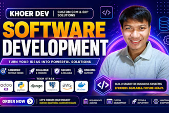 develop custom CRM, erp, saas web application