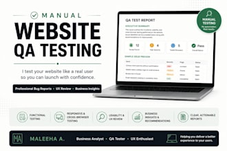 test your website and provide a detailed bug report