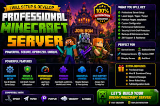 develop a professional smp plugins minecraft server with plugins