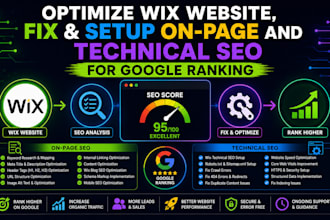 optimize wix website, fix and setup on page and technical SEO for google ranking